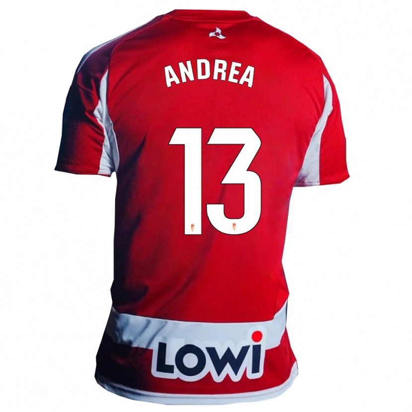 Danxen Dames Andrea Romero Burgos #13 Rood Wit Thuisshirt Thuistenue 2025/26 T-Shirt