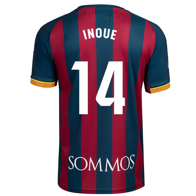 Danxen Dames Moe Inoue #14 Marineblauw Rood Thuisshirt Thuistenue 2025/26 T-Shirt