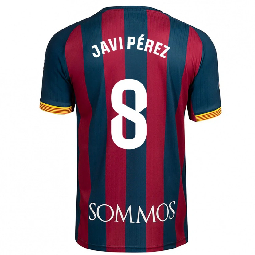 Danxen Dames Javi Pérez #8 Marineblauw Rood Thuisshirt Thuistenue 2025/26 T-Shirt