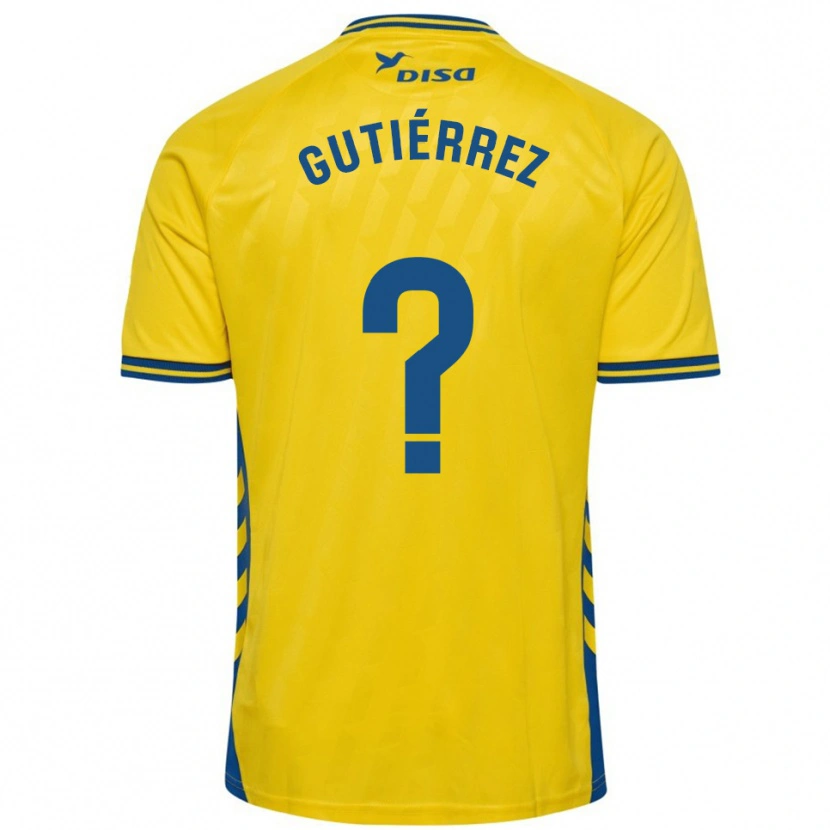 Danxen Dames Marco Gutiérrez #0 Geel Blauw Thuisshirt Thuistenue 2025/26 T-Shirt