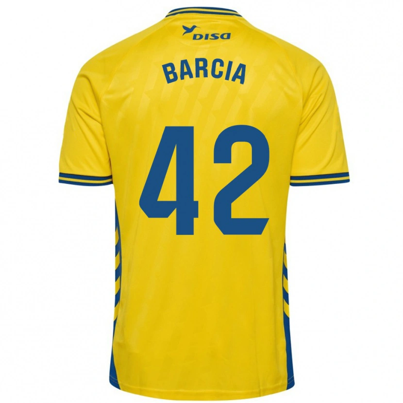 Danxen Dames Sergio Barcia #42 Geel Blauw Thuisshirt Thuistenue 2025/26 T-Shirt