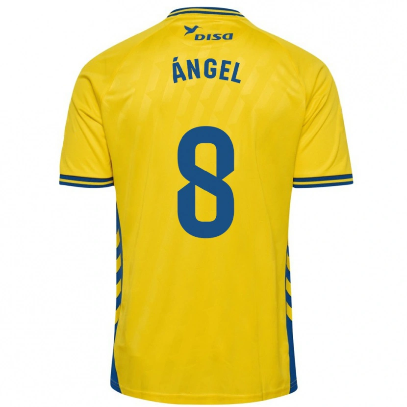 Danxen Dames José Ángel #8 Geel Blauw Thuisshirt Thuistenue 2025/26 T-Shirt