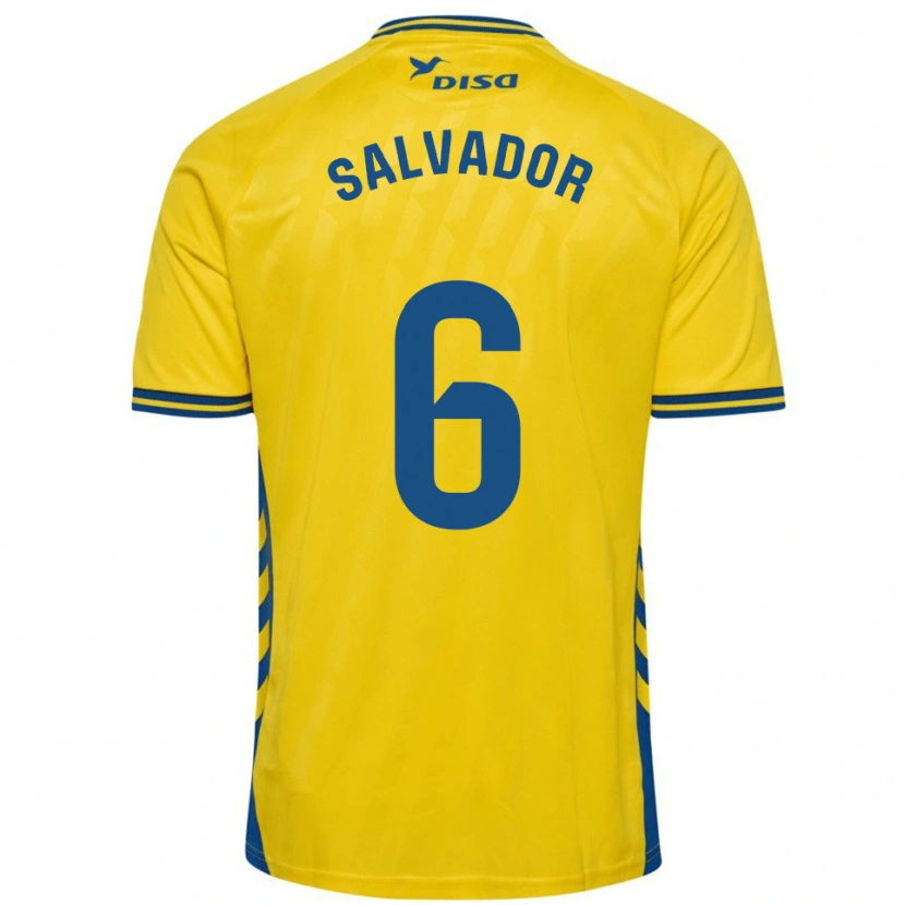 Danxen Dames Pol Salvador #6 Geel Blauw Thuisshirt Thuistenue 2025/26 T-Shirt