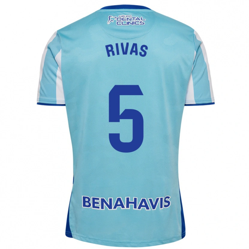 Danxen Dames Juande Rivas #5 Hemelsblauw Wit Thuisshirt Thuistenue 2025/26 T-Shirt