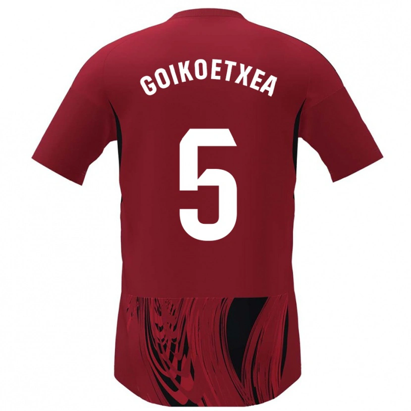 Danxen Dames Imanol Goikoetxea #5 Rood Zwart Thuisshirt Thuistenue 2025/26 T-Shirt