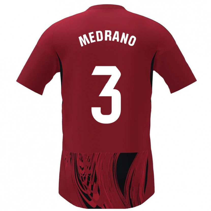 Danxen Dames Fernando Medrano #3 Rood Zwart Thuisshirt Thuistenue 2025/26 T-Shirt