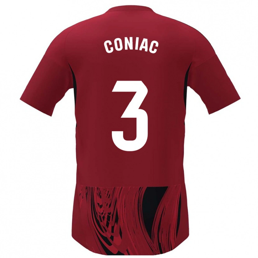 Danxen Dames Edu Coniac #3 Rood Zwart Thuisshirt Thuistenue 2025/26 T-Shirt