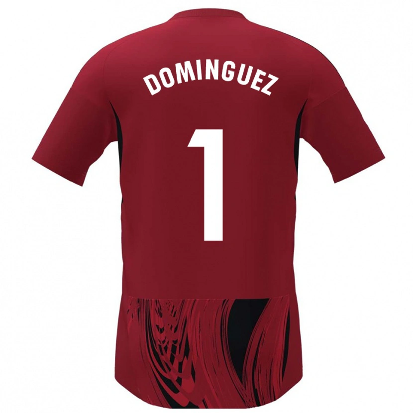 Danxen Dames Iago Domínguez #1 Rood Zwart Thuisshirt Thuistenue 2025/26 T-Shirt