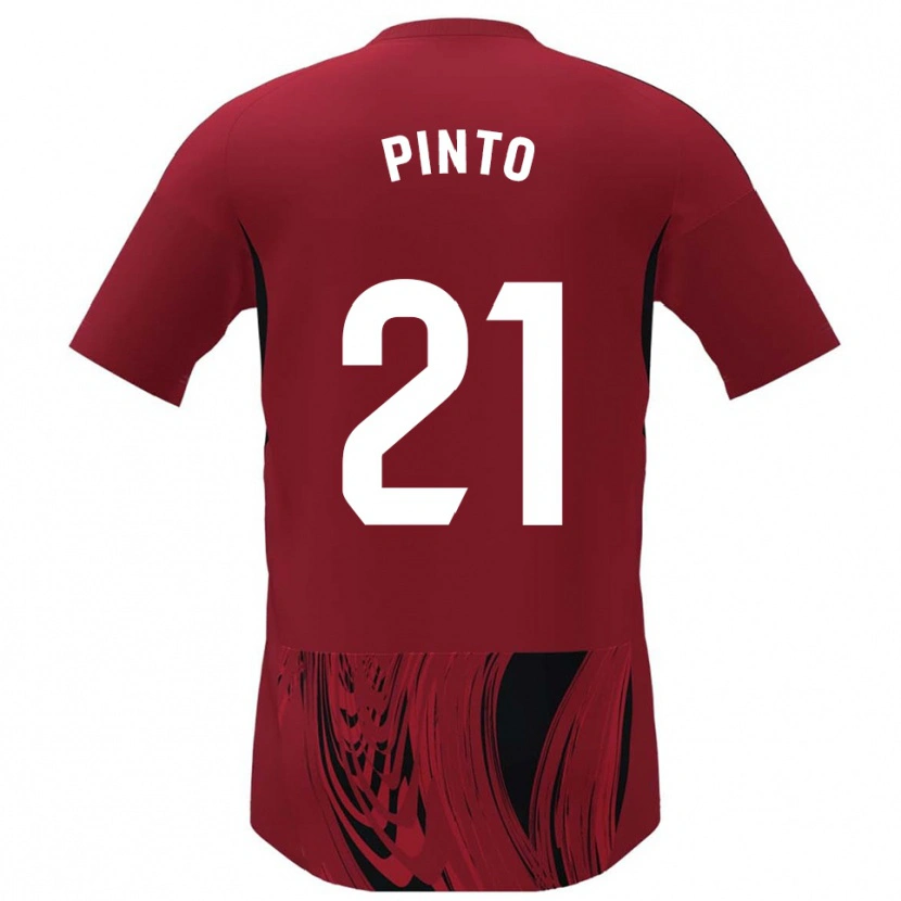 Danxen Dames Yidne Pinto #21 Rood Zwart Thuisshirt Thuistenue 2025/26 T-Shirt