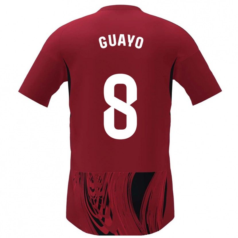 Danxen Dames Guayo #8 Rood Zwart Thuisshirt Thuistenue 2025/26 T-Shirt