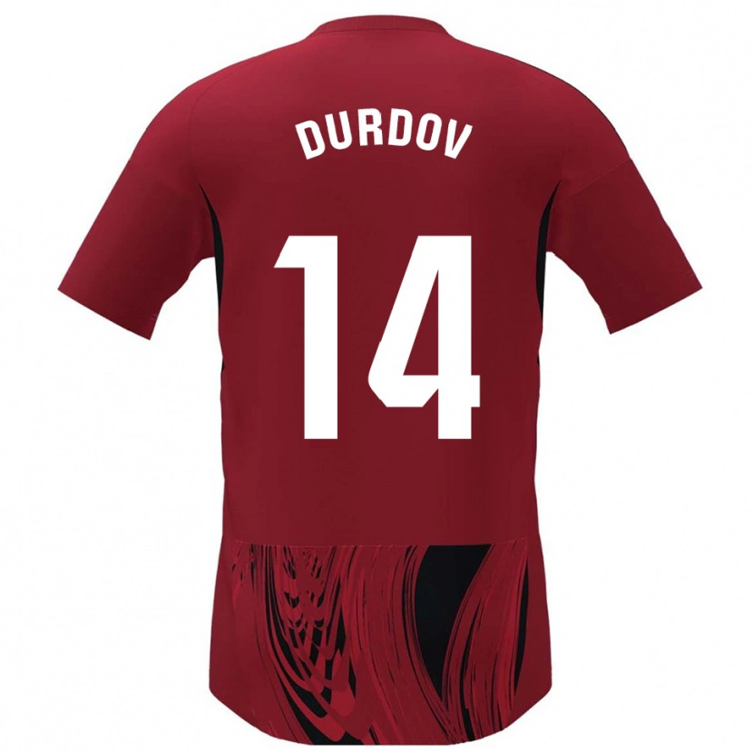 Danxen Dames Ivan Durdov #14 Rood Zwart Thuisshirt Thuistenue 2025/26 T-Shirt