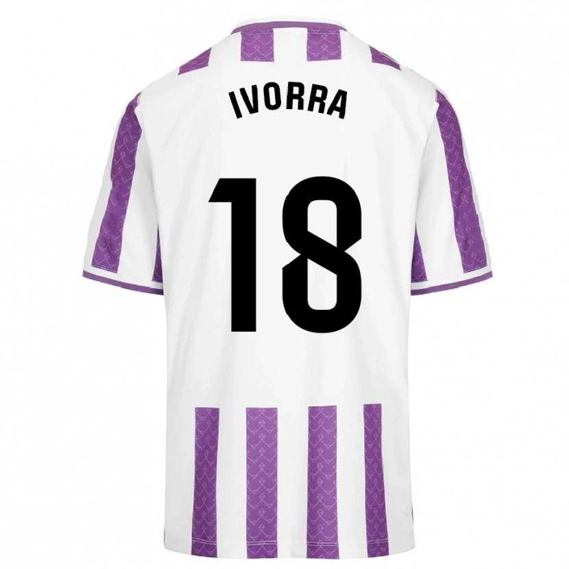 Danxen Dames Iker Ivorra #18 Paars Wit Thuisshirt Thuistenue 2025/26 T-Shirt