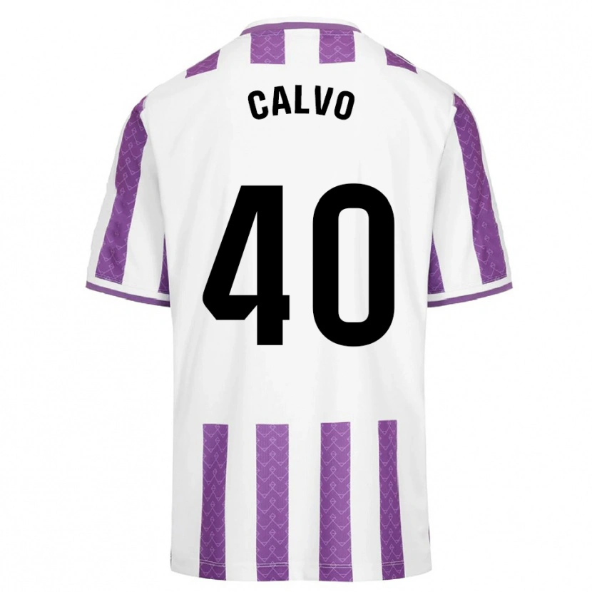 Danxen Dames Hugo Calvo #40 Paars Wit Thuisshirt Thuistenue 2025/26 T-Shirt