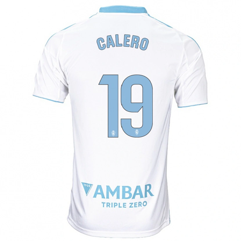 Danxen Dames Iván Calero #19 Wit Hemelsblauw Thuisshirt Thuistenue 2025/26 T-Shirt