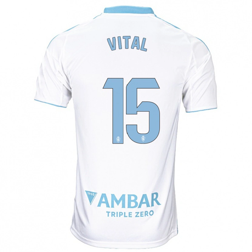 Danxen Dames Bernardo Vital #15 Wit Hemelsblauw Thuisshirt Thuistenue 2025/26 T-Shirt