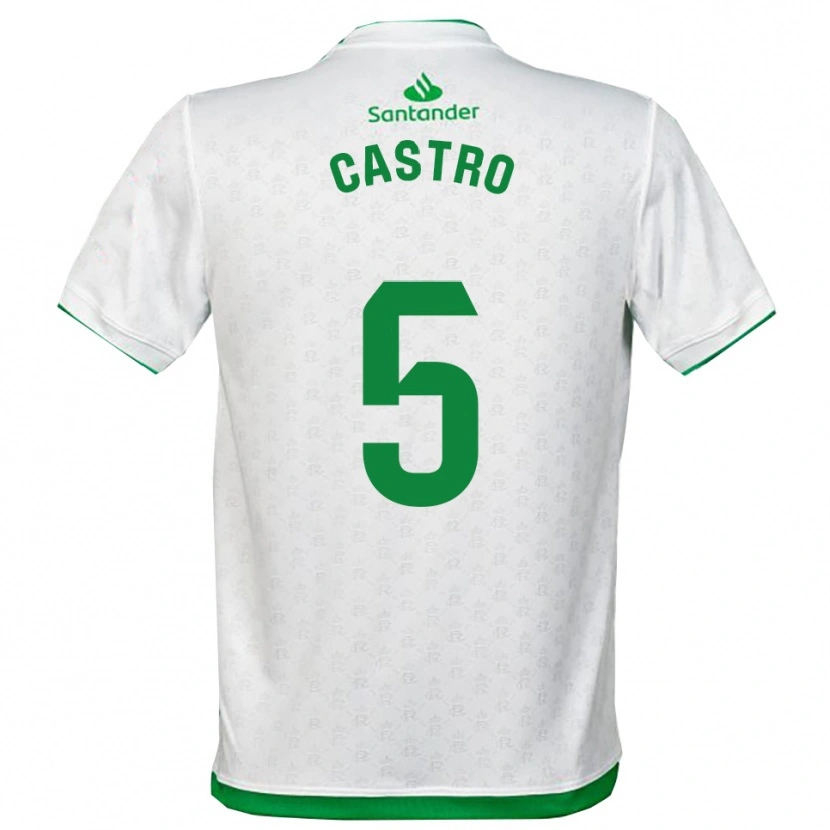 Danxen Dames Javi Castro #5 Groen Wit Thuisshirt Thuistenue 2025/26 T-Shirt