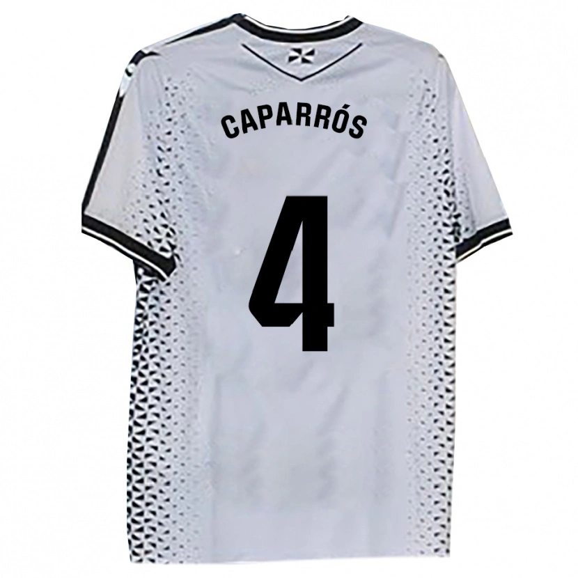 Danxen Dames Albert Caparrós #4 Wit Zwart Thuisshirt Thuistenue 2025/26 T-Shirt