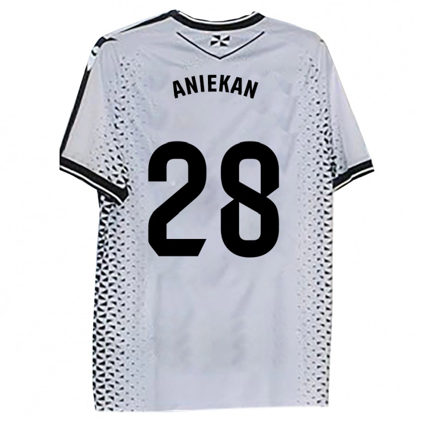 Danxen Dames Bless Aniekan #28 Wit Zwart Thuisshirt Thuistenue 2025/26 T-Shirt
