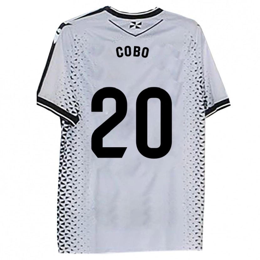 Danxen Dames David Cobo #20 Wit Zwart Thuisshirt Thuistenue 2025/26 T-Shirt