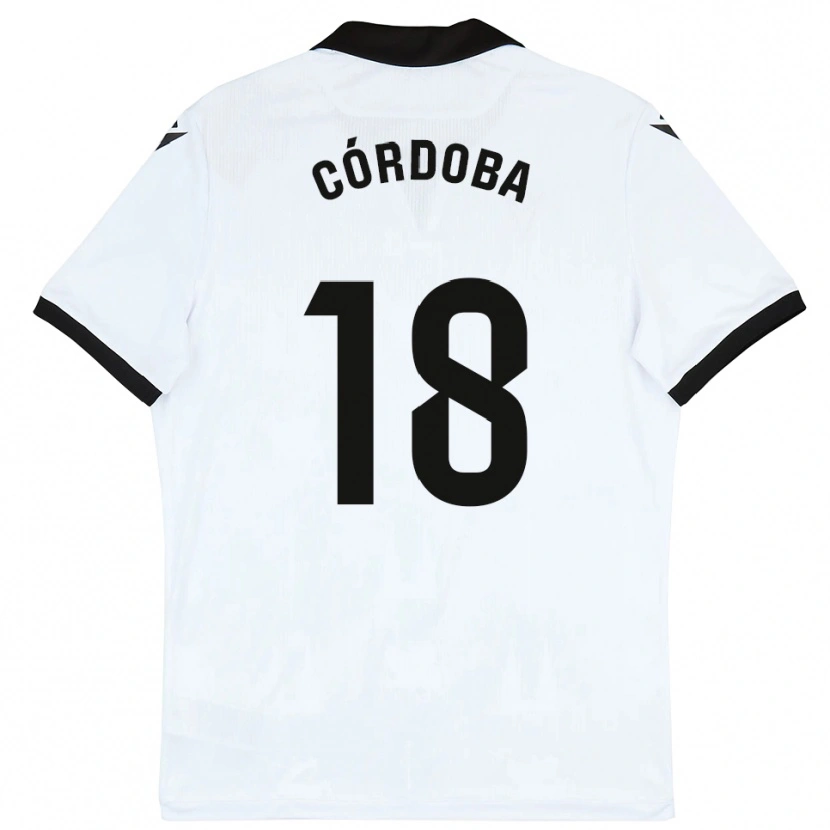 Danxen Dames Aitor Córdoba #18 Wit Zwart Thuisshirt Thuistenue 2025/26 T-Shirt