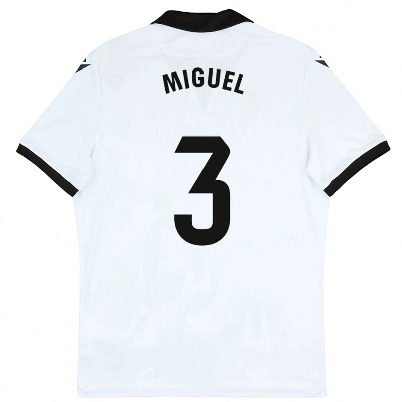 Danxen Dames Florian Miguel #3 Wit Zwart Thuisshirt Thuistenue 2025/26 T-Shirt