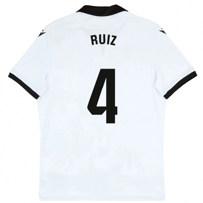 Danxen Dames Dani Ruiz #4 Wit Zwart Thuisshirt Thuistenue 2025/26 T-Shirt