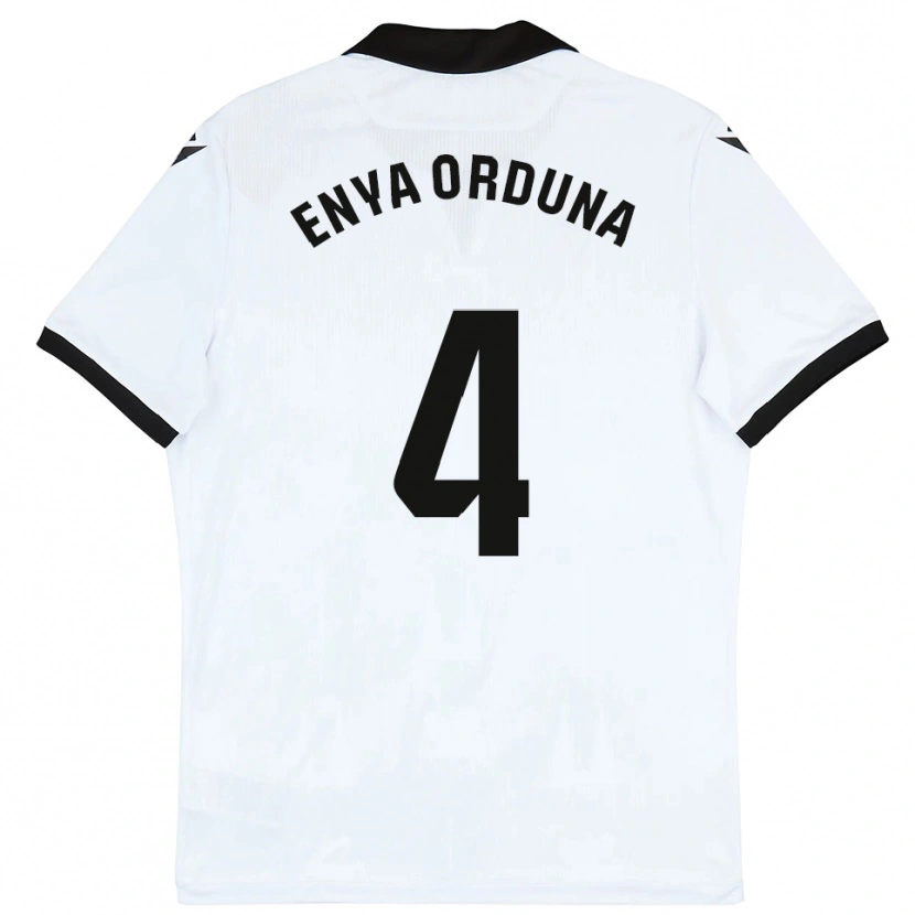 Danxen Dames Enya Orduna #4 Wit Zwart Thuisshirt Thuistenue 2025/26 T-Shirt
