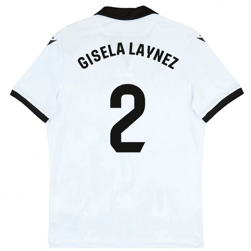 Danxen Dames Gisela Laynez #2 Wit Zwart Thuisshirt Thuistenue 2025/26 T-Shirt