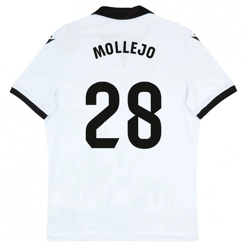 Danxen Dames Víctor Mollejo #28 Wit Zwart Thuisshirt Thuistenue 2025/26 T-Shirt