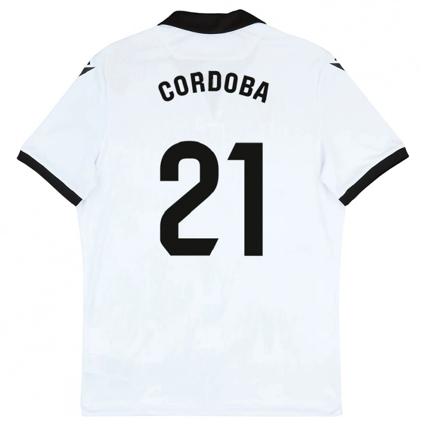 Danxen Dames Iñigo Córdoba #21 Wit Zwart Thuisshirt Thuistenue 2025/26 T-Shirt