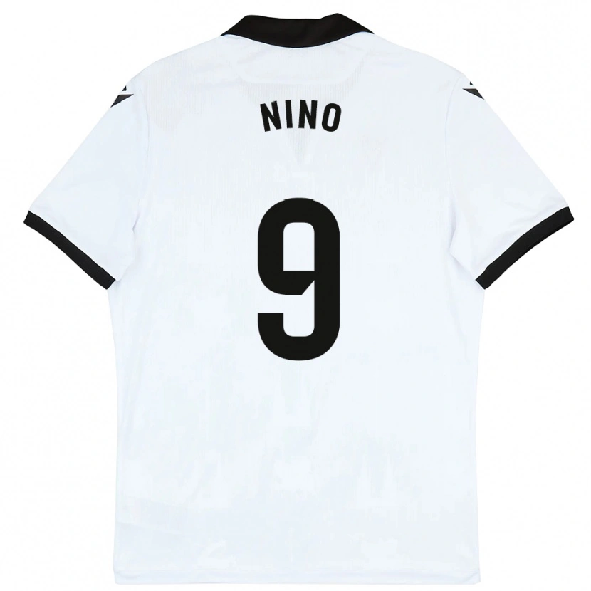 Danxen Dames Fer Niño #9 Wit Zwart Thuisshirt Thuistenue 2025/26 T-Shirt