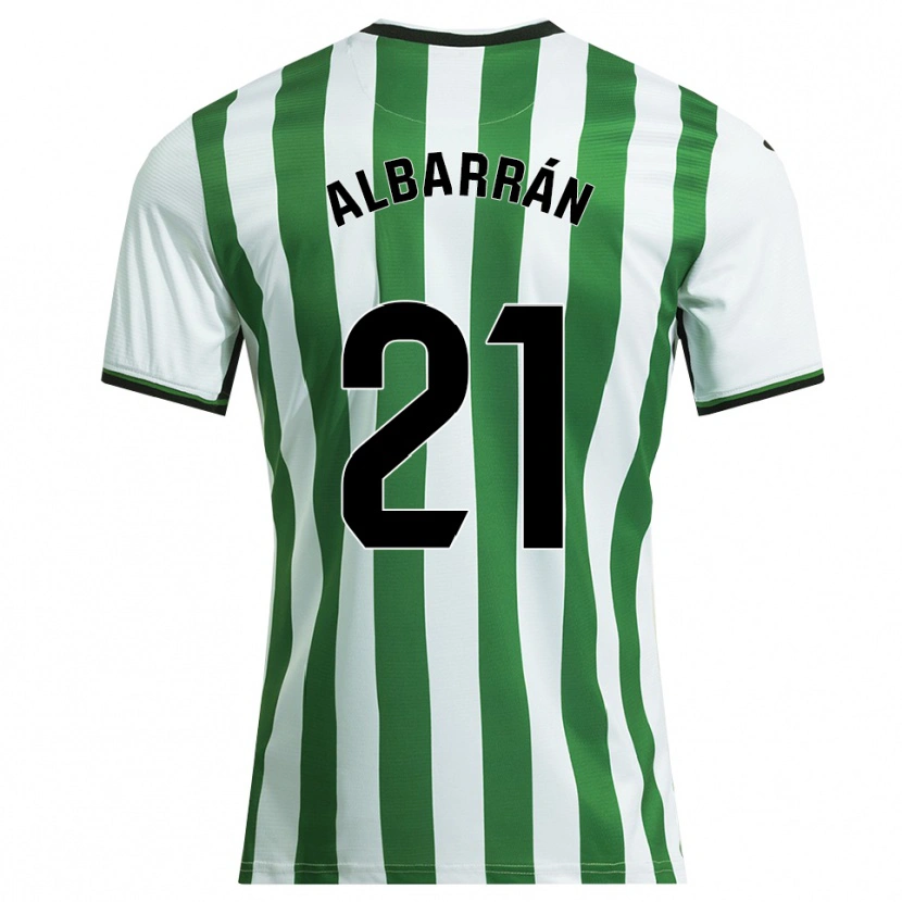 Danxen Dames Carlos Albarrán #21 Wit Groen Thuisshirt Thuistenue 2025/26 T-Shirt