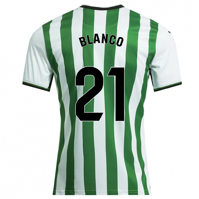Danxen Dames Víctor Blanco #21 Wit Groen Thuisshirt Thuistenue 2025/26 T-Shirt