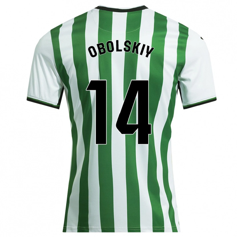 Danxen Dames Nikolay Obolskiy #14 Wit Groen Thuisshirt Thuistenue 2025/26 T-Shirt