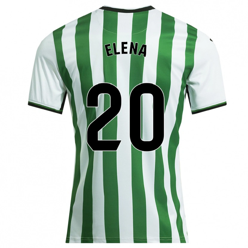 Danxen Dames Elena Lozano Gallego #20 Wit Groen Thuisshirt Thuistenue 2025/26 T-Shirt