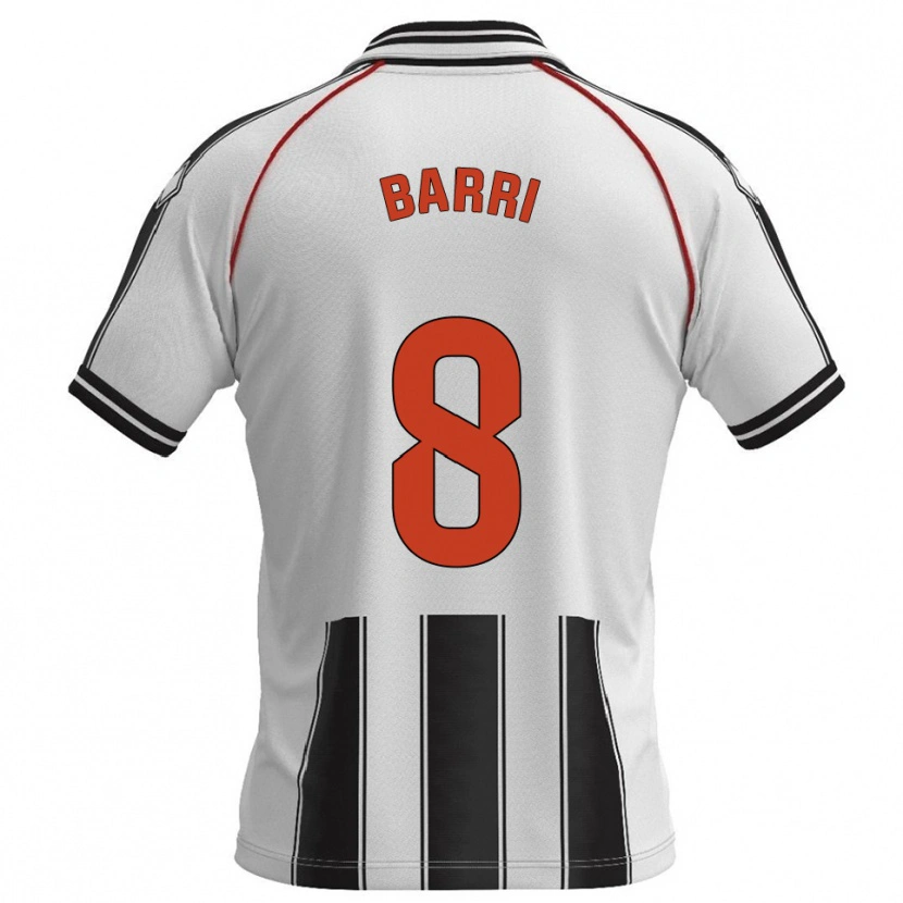 Danxen Dames Diego Barri #8 Wit Zwart Thuisshirt Thuistenue 2025/26 T-Shirt