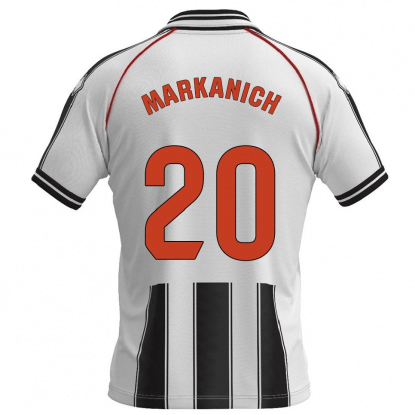 Danxen Dames Nick Markanich #20 Wit Zwart Thuisshirt Thuistenue 2025/26 T-Shirt
