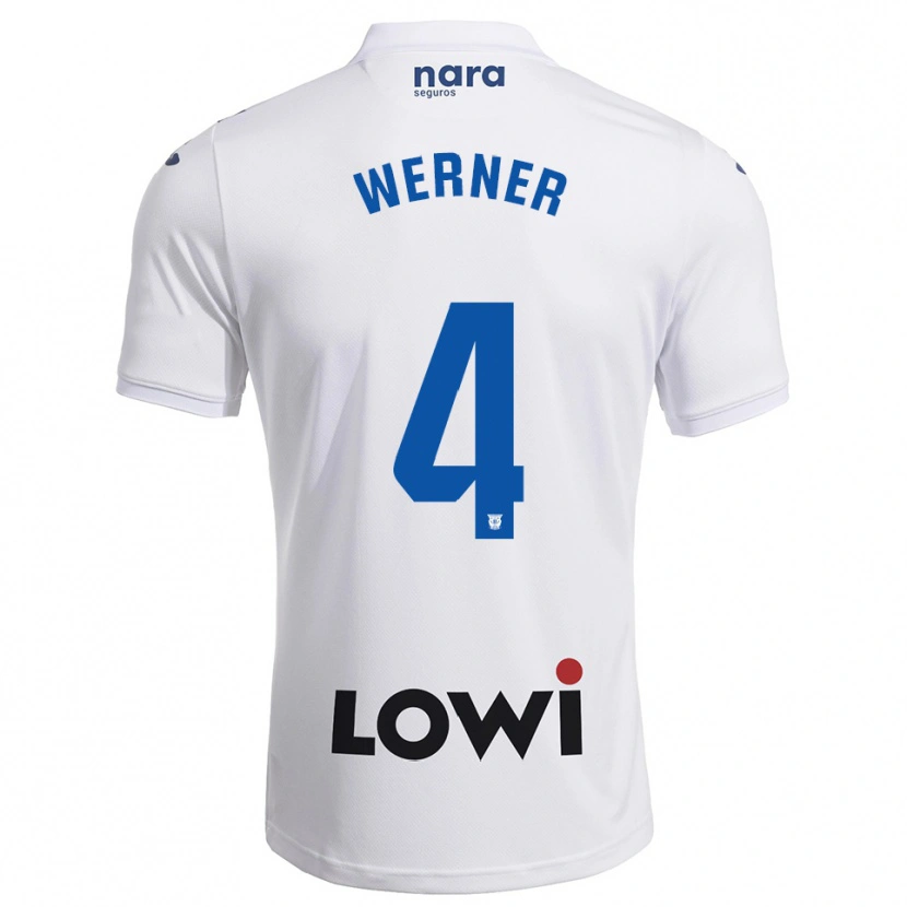 Danxen Dames Henri Werner #4 Wit Marineblauw Thuisshirt Thuistenue 2025/26 T-Shirt