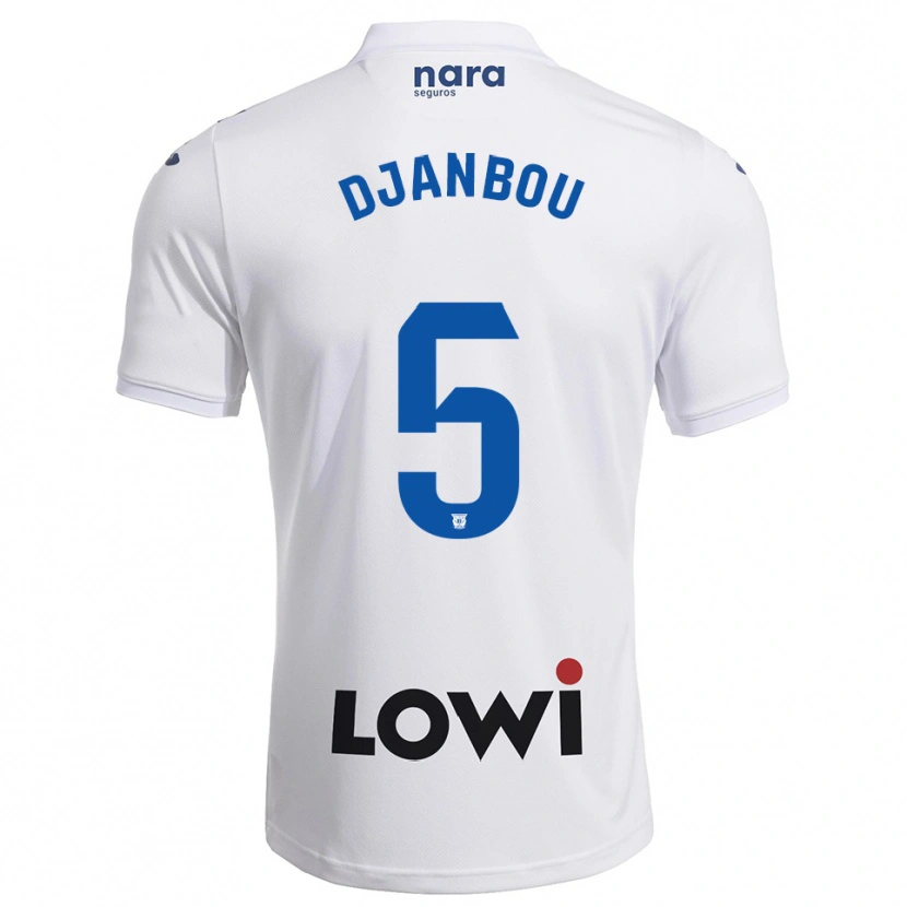 Danxen Dames Sekou Djanbou #5 Wit Marineblauw Thuisshirt Thuistenue 2025/26 T-Shirt