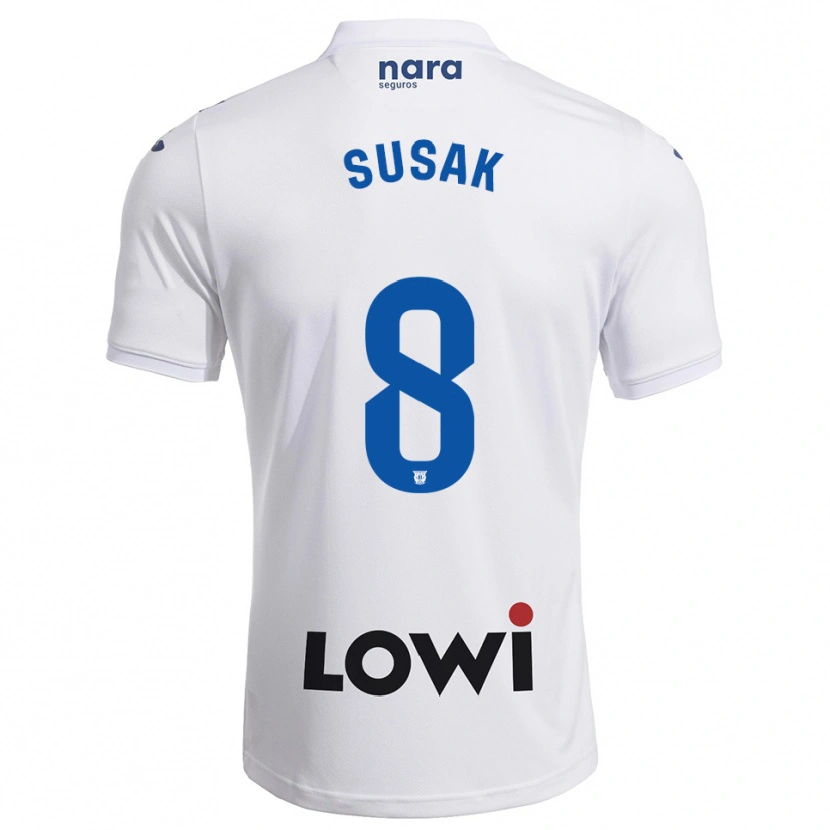 Danxen Dames Petro Susak #8 Wit Marineblauw Thuisshirt Thuistenue 2025/26 T-Shirt