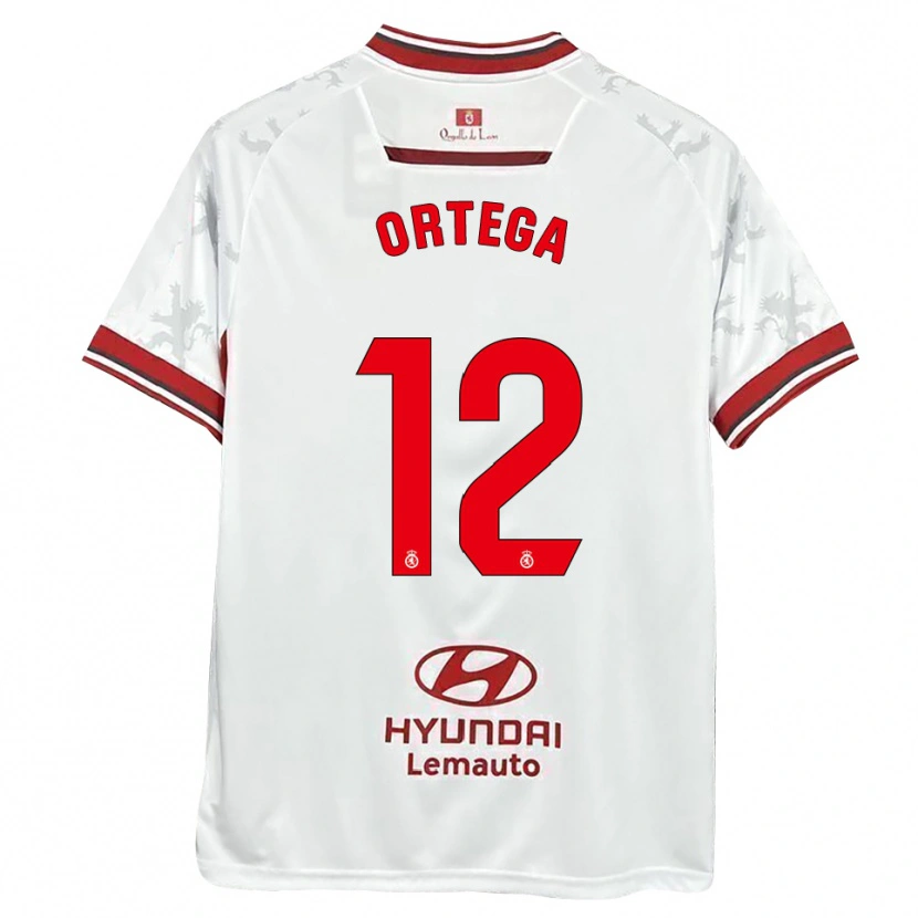 Danxen Dames Guzmán Ortega #12 Wit Rood Thuisshirt Thuistenue 2025/26 T-Shirt