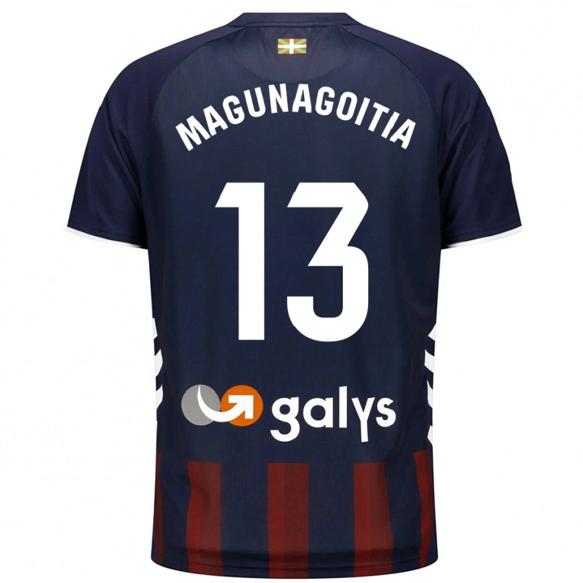 Danxen Dames Jonmi Magunagoitia #13 Marineblauw Rood Thuisshirt Thuistenue 2025/26 T-Shirt