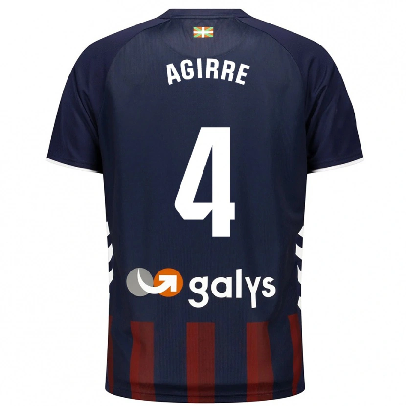 Danxen Dames Julen Agirre #4 Marineblauw Rood Thuisshirt Thuistenue 2025/26 T-Shirt