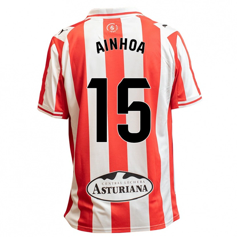 Danxen Dames Ainhoa Corredor Puente #15 Wit Rood Thuisshirt Thuistenue 2025/26 T-Shirt