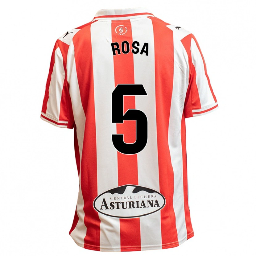 Danxen Dames Rosa Menendez Garcia #5 Wit Rood Thuisshirt Thuistenue 2025/26 T-Shirt