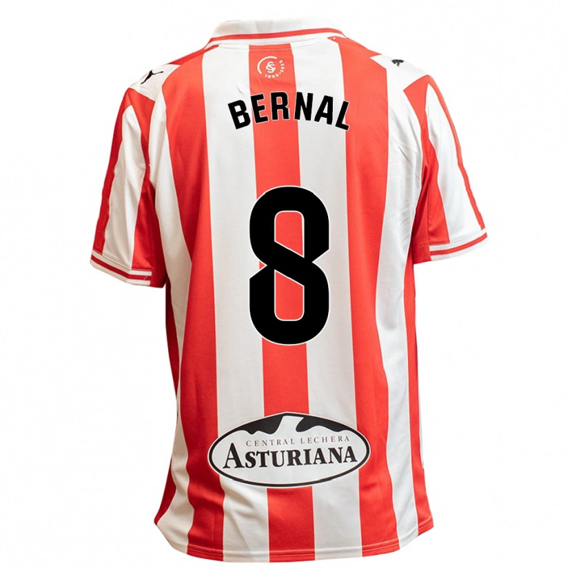 Danxen Dames Jesús Bernal #8 Wit Rood Thuisshirt Thuistenue 2025/26 T-Shirt