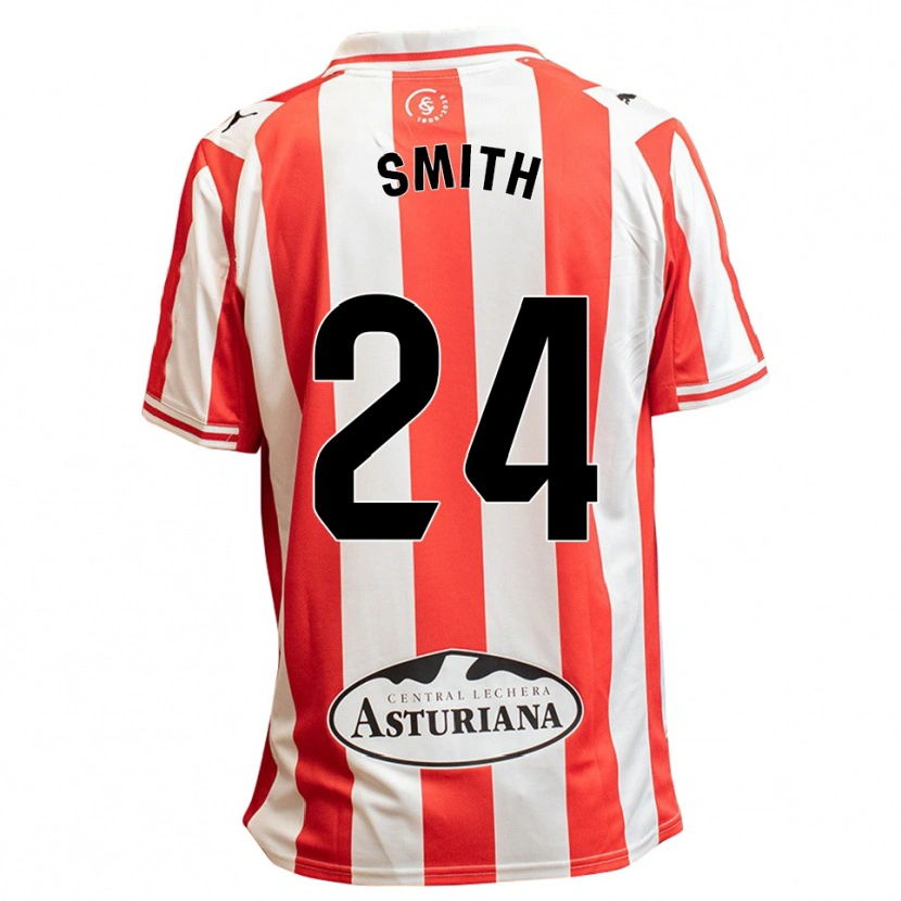 Danxen Dames Justin Smith #24 Wit Rood Thuisshirt Thuistenue 2025/26 T-Shirt