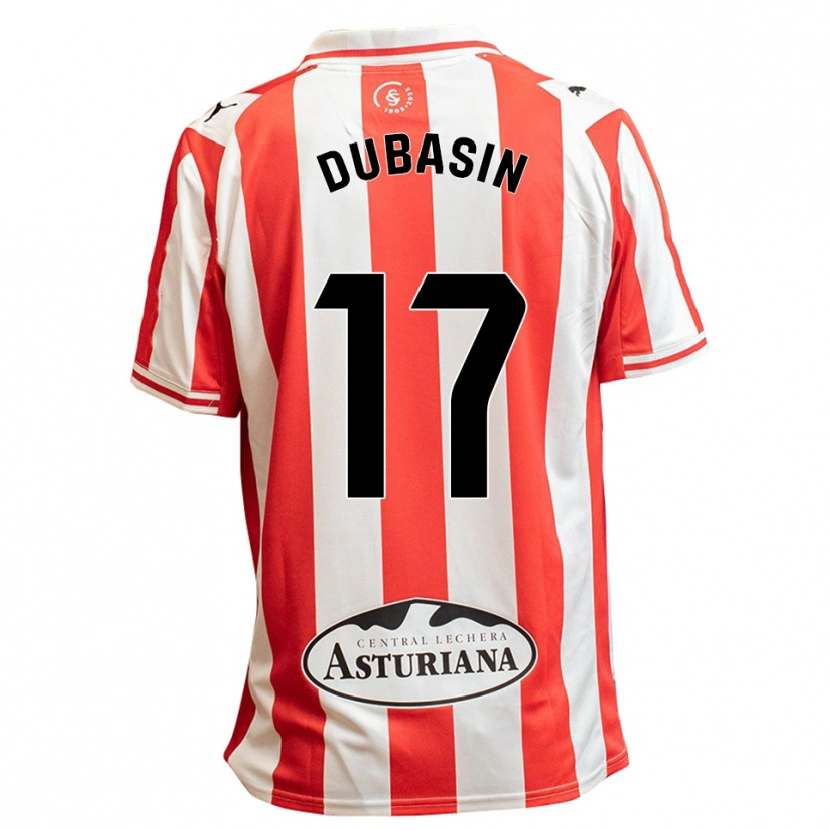 Danxen Dames Jonathan Dubasin #17 Wit Rood Thuisshirt Thuistenue 2025/26 T-Shirt