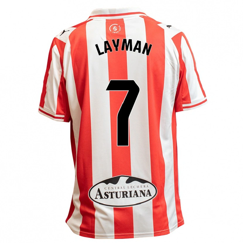 Danxen Dames Jhon Layman #7 Wit Rood Thuisshirt Thuistenue 2025/26 T-Shirt