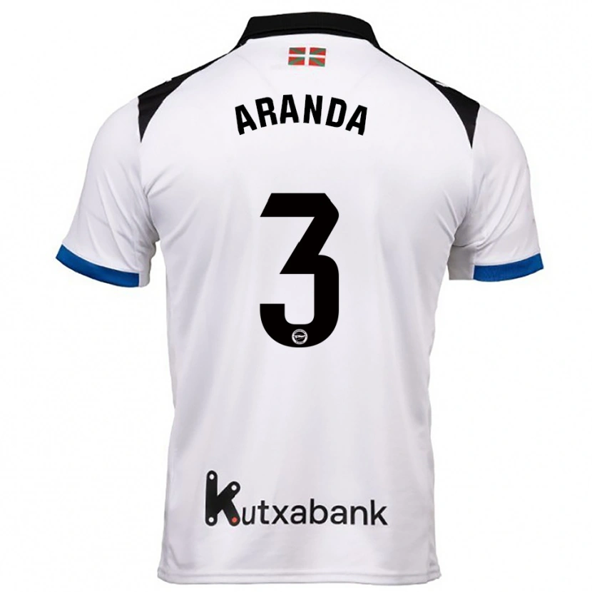 Danxen Dames Miguel Aranda #3 Wit Blauw Uitshirt Uittenue 2025/26 T-Shirt